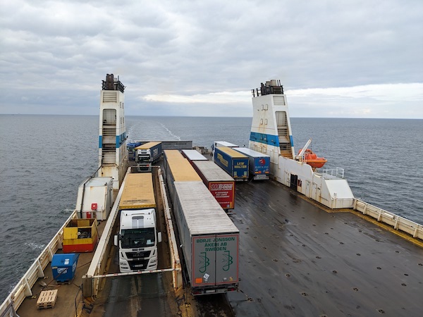 Cargo ferry in the Baltic Sea